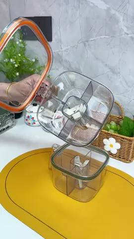Hộp đựng gia vị chia ngăn tiện lợi có lắp đậy #dogiadung #giadungcuonguyen #xh #trending #dogiadungnoidiatrung #hopdunggiavi 