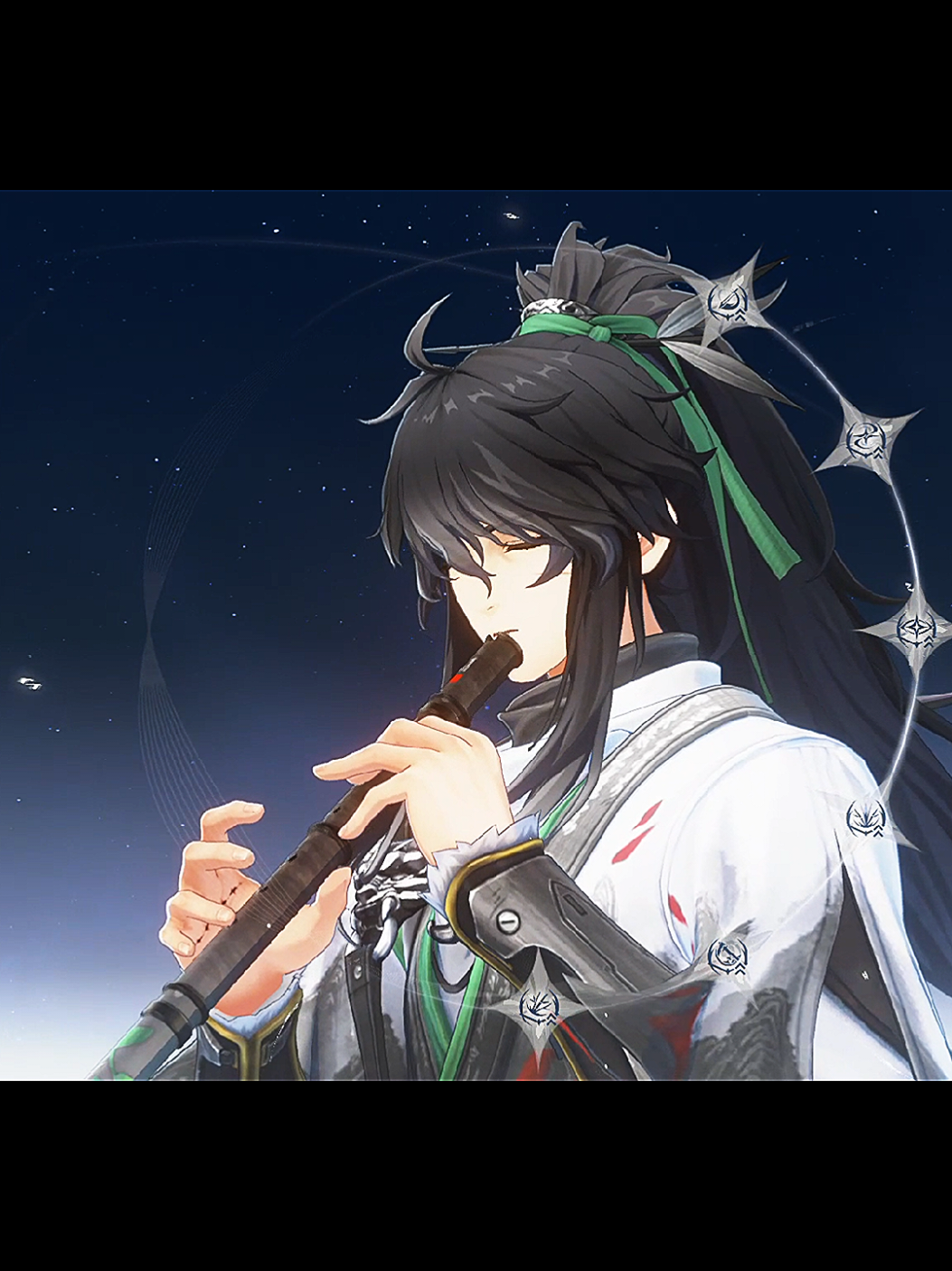 OMG he playing the flute😍😍😍and Galbrena eating ice cream😂😂#yizarr🌸 #fypシ #foryoupage #wutheringwaves #wuwa 