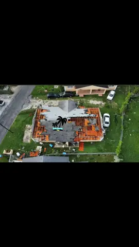 Aerial view of a home in the eastern area impacted by hurricane like conditions during the early morning hours 🌪️ #bahamiantiktok🇧🇸 