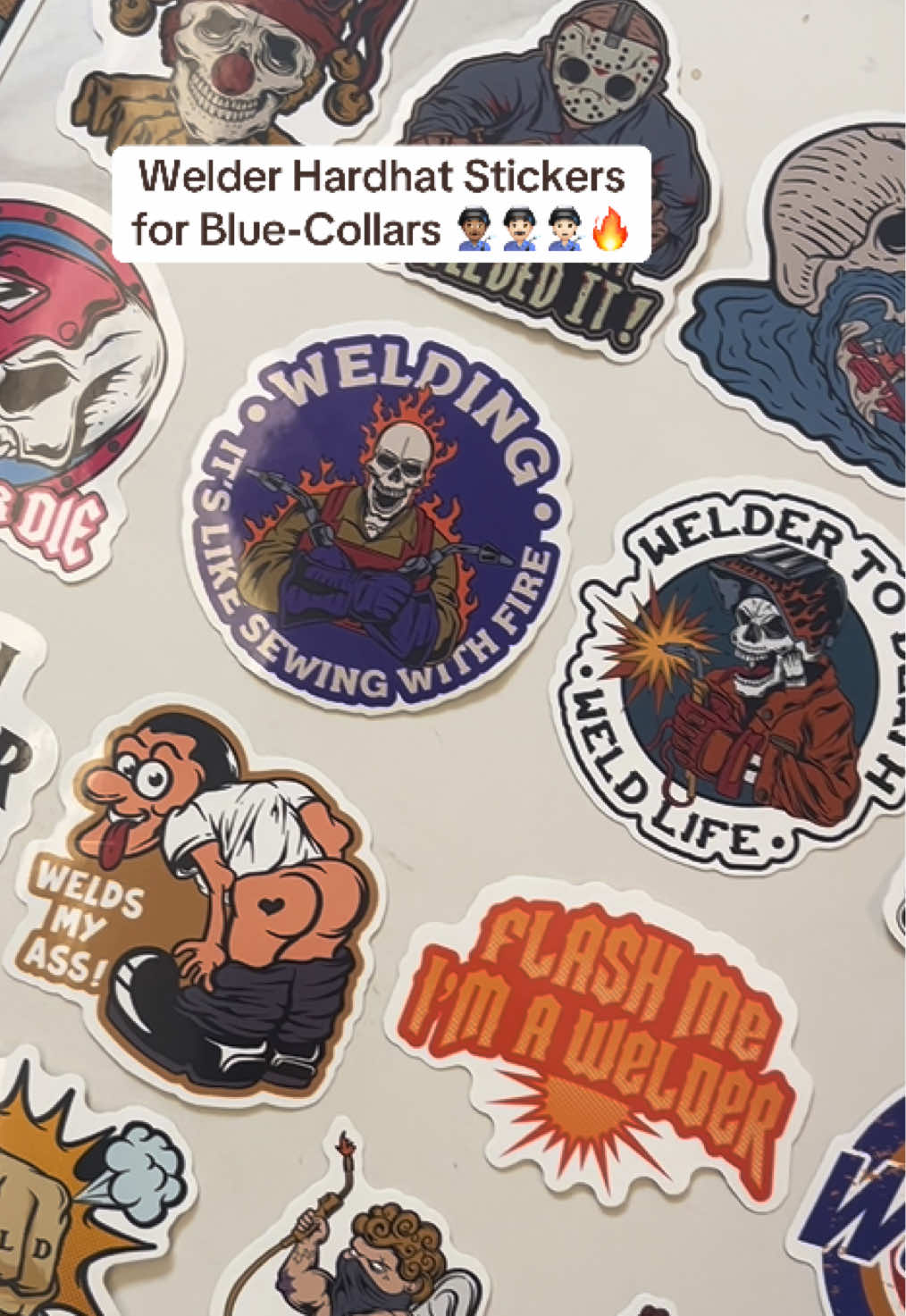Welder hardhat stickers for toolbox and helmet. #hardhatsticker #stickers #hardhat #funnystickers #constructionlife #helmetstickers #welder #welderslife #pegatinas #welders #weldertok #weldertiktok #weldernation #weldinglife #welderhelper #welder #bluecollar #fyp #hardwork #hardhat #hood #pipelinewelder #gaswelding