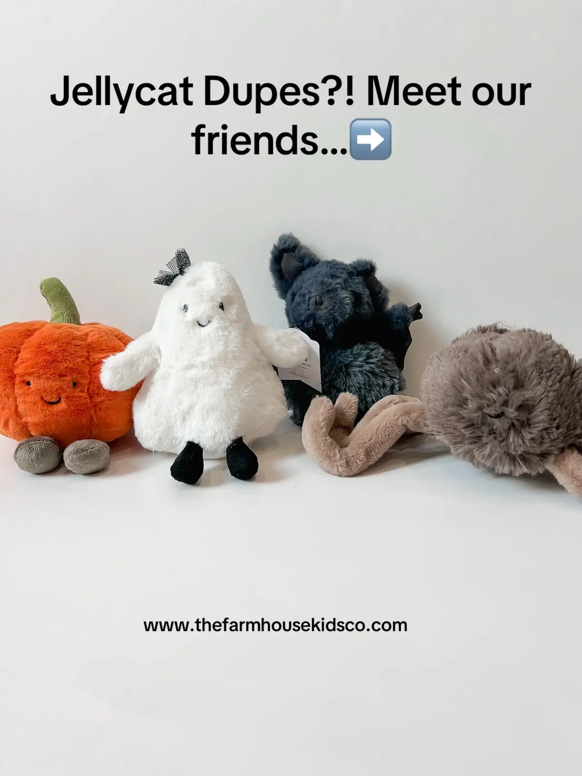 Snag your little Halloween pals that make perfect Boo Baskets! www.thefarmhousekidsco.com #jellycats #halloweenjellycat #BabyBoutique #jellycatcollection 