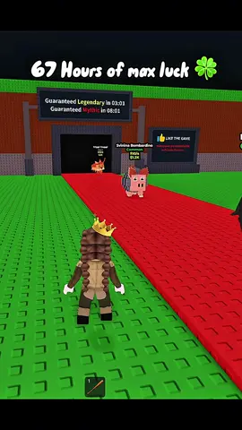 67 hours of max luck 😏 #stealabrainrot #robloxfyp #brainrot 