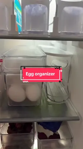 I love an organized fridge, but I need it to be not bulky so that I can fit more in there and this egg organizer was exactly the upgrade that I needed #fridgeorganization #organizedhome #organizedkitchen #organizewithme #eggorganizer  
