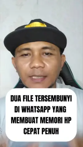 2 file tersembunyi di whatsapp yang membuat HP cepat penuh, segera hapus.  #tutorialwhatsapp #tipswhatsapp 