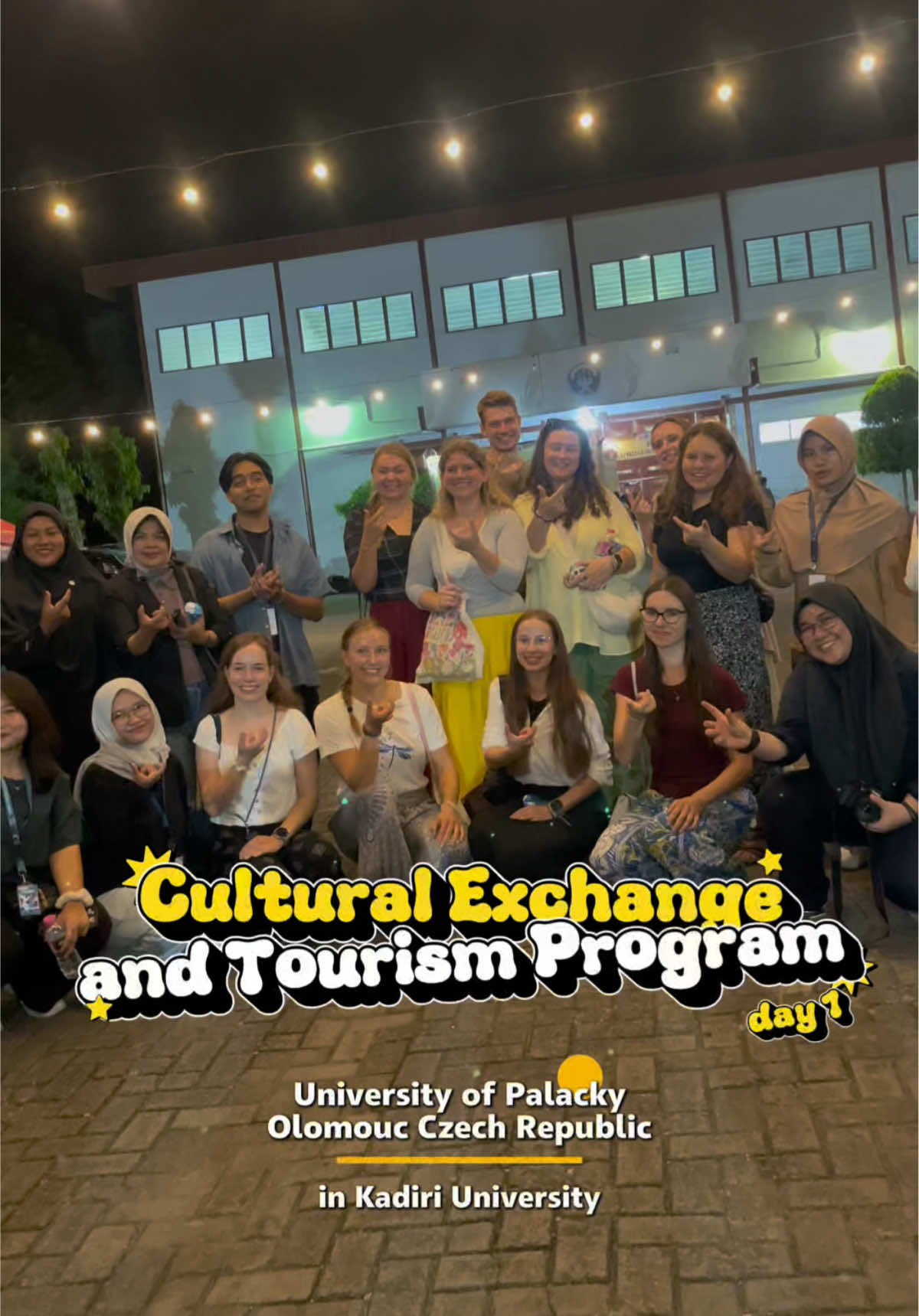 Cultural Exchange and Tourism Program with University of Palacky students in day 1 Thanks to @dishubkotakediri @bolonevinanda.official @Pemerintah Kota Kediri for supporting our program with SATRIA Bus ✨ #universitaskadiri #kuliahsambilkerja #pemkotkediri #unik #fypシ 