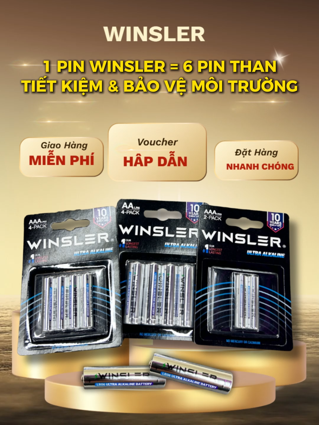 1 VIÊN PIN WINSLER BẰNG 6 VIÊN PIN THAN, VỪA TIẾT KIỆM VỪA BẢO VỆ MÔI TRƯỜNG. #Winsler #Pinwinsler #Winslerbattery #Pinkiemwinsler #Pinalkalinewinsler #PinAA #PinAAA #Pintrau