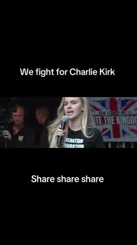 We stand up to fight for Charlie.’ 💔🇮🇪✨ “A message of unity, strength & love #charliekirk #fyp #viralvideo #london #Speech 