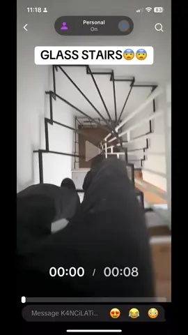 @Parkettleger I would NEVER HAVE GLASS STAIRS IN MY HOME😨 #k4ncil 