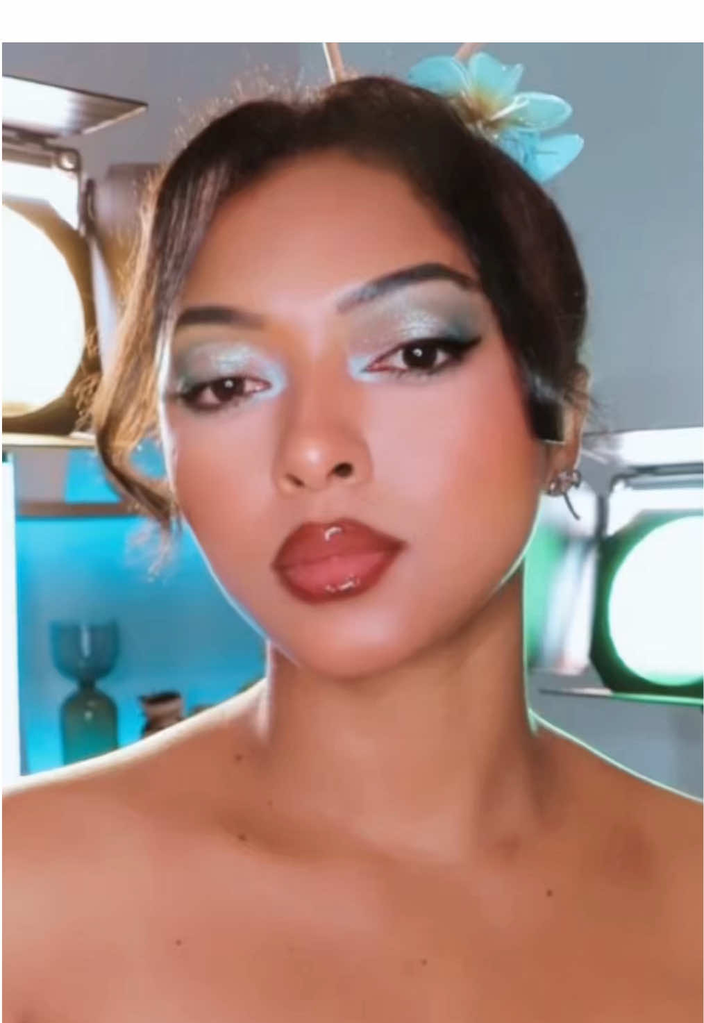 Transition makeup 🫧🩵✨