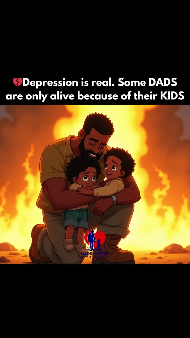 Depression is real. Some DADS are only alive because of their KIDS... #depressed #depression #men #dad #father 