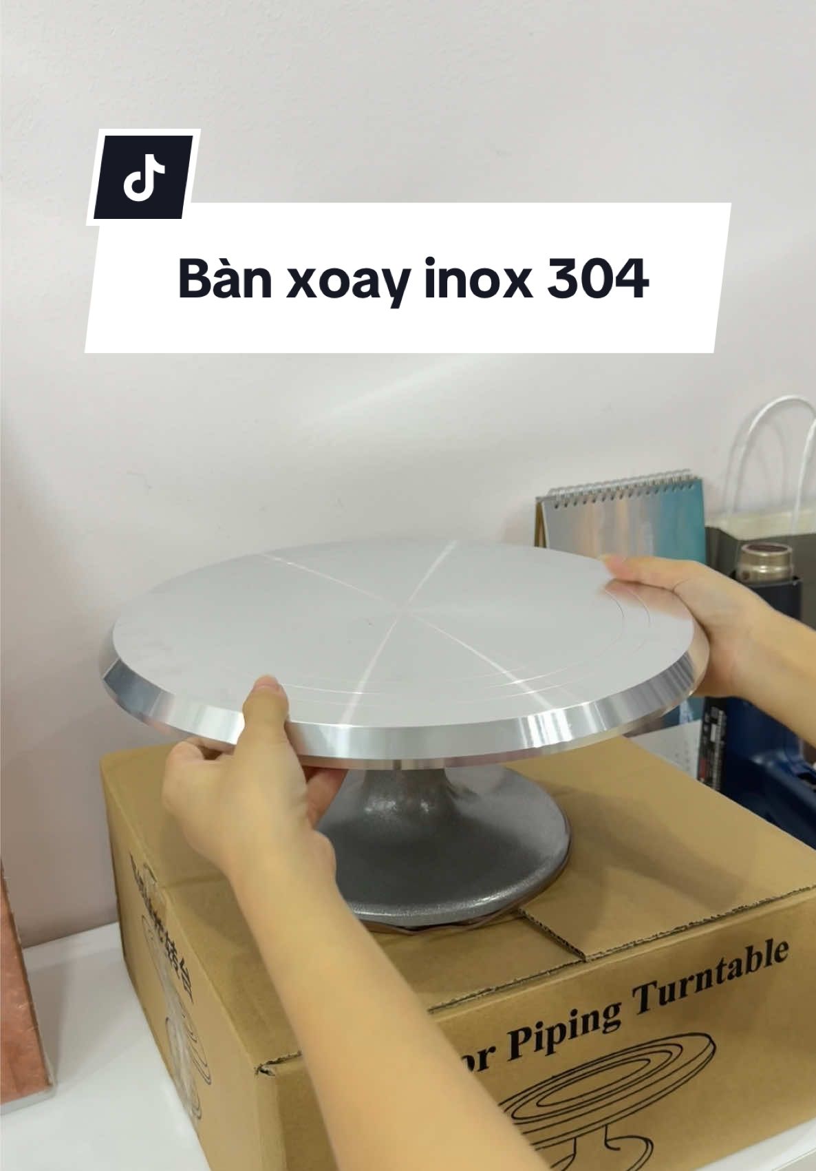 Bàn xoay làm bánh, bàn xoay inox 304 làm giỏ hoa quả, làm trap quả tiện lợi #phukienyidayyy #banxoaybanhkem #phukienlamgiohoaqua #gioquatet #giohoaquanhapkhau 