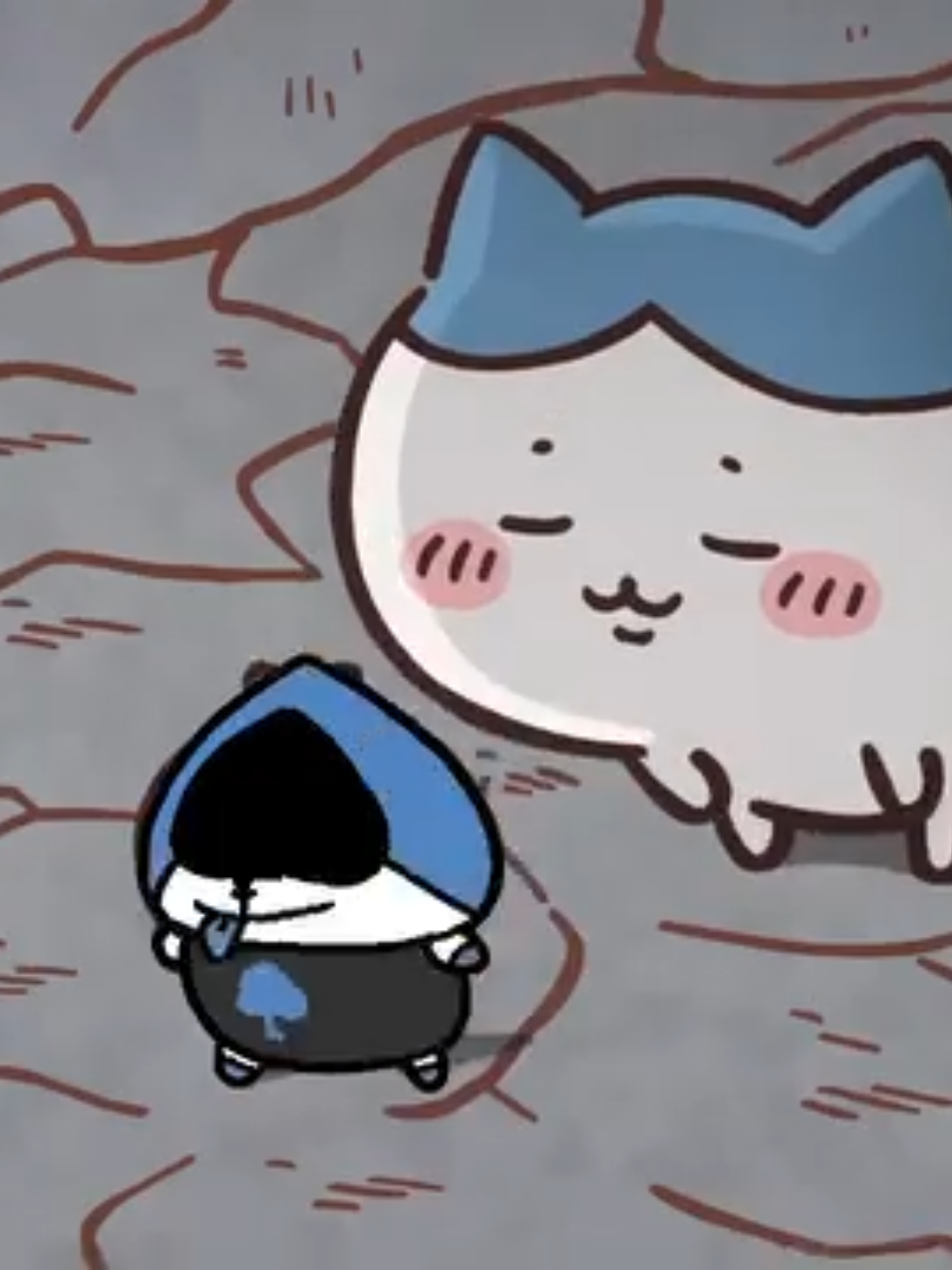 someone told me to rotoscope lancer over Potemama from chiikawa, behold the lancer rotoscope of all time #chiikawa #rotoscope #animation #deltarune #lancer