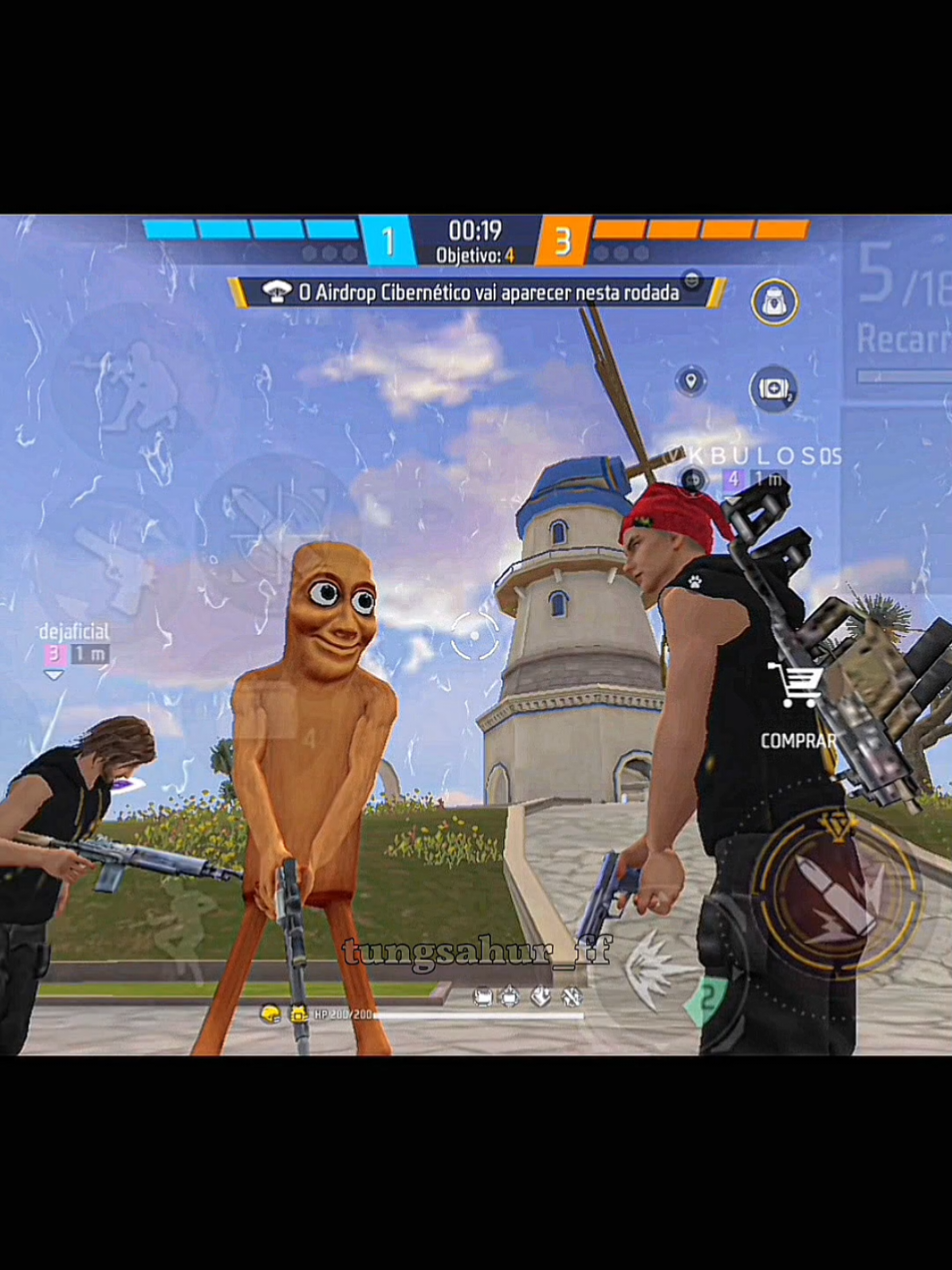 tung sahur trolando os aleatórios do ff 🤣🤣🤣 #viral #ff #tungtungtung #freefire #memes 