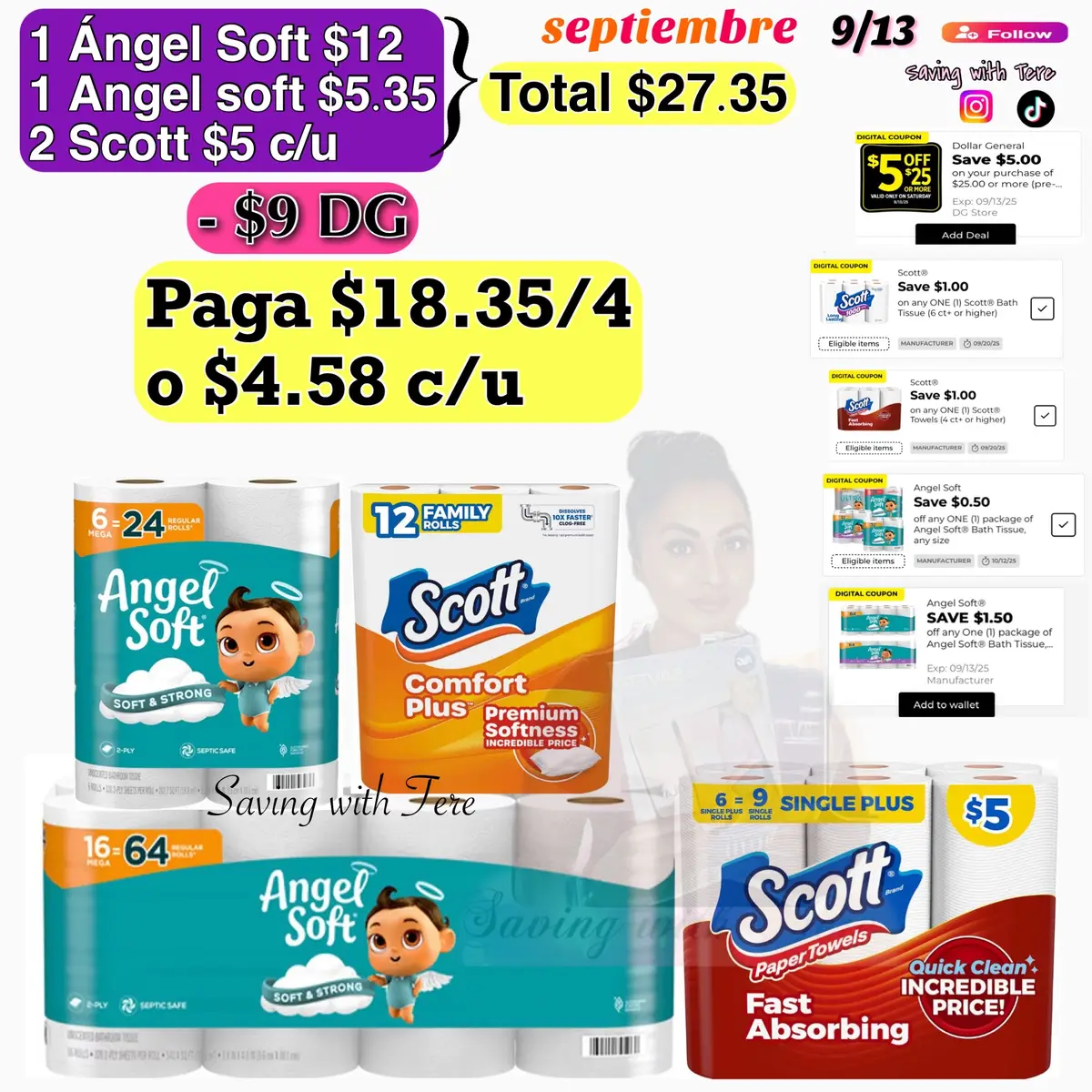 Ofertas solo hoy 9/13 #dollargeneral #dollargeneralcouponing #couponing 