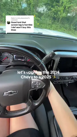 Replying to @elvis_depresley9 we’re obsessed w how this turned out! Lmk if y’all have any questions! ☺️🛻 #chevy #screen #truck #trucks #upgrade 