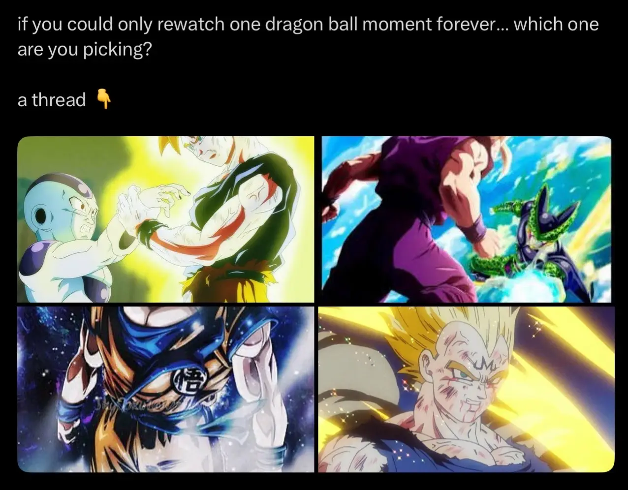 dragon ball has too many legendary moments… but if you could only rewatch one forever, which are you choosing? 🐉🔥 goku vs frieza, vegeta’s sacrifice, gohan vs cell, or goku ultra instinct? drop your pick 👇 let’s settle this once and for all 👉 rewrite the timeline yourself in fableverse #dragonball #dragonballz #dragonballsuper #dragonballlegends #dbz 