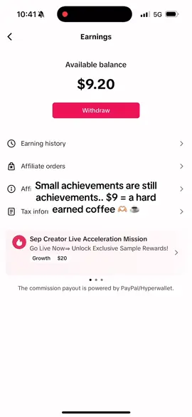 I had started to lose motivation with the TikTok shop for creator program, but results started to show 🙂‍↕️🙌🏼 #fyp#tiktokshopforcreators#tiktokaffilate#foryoupage