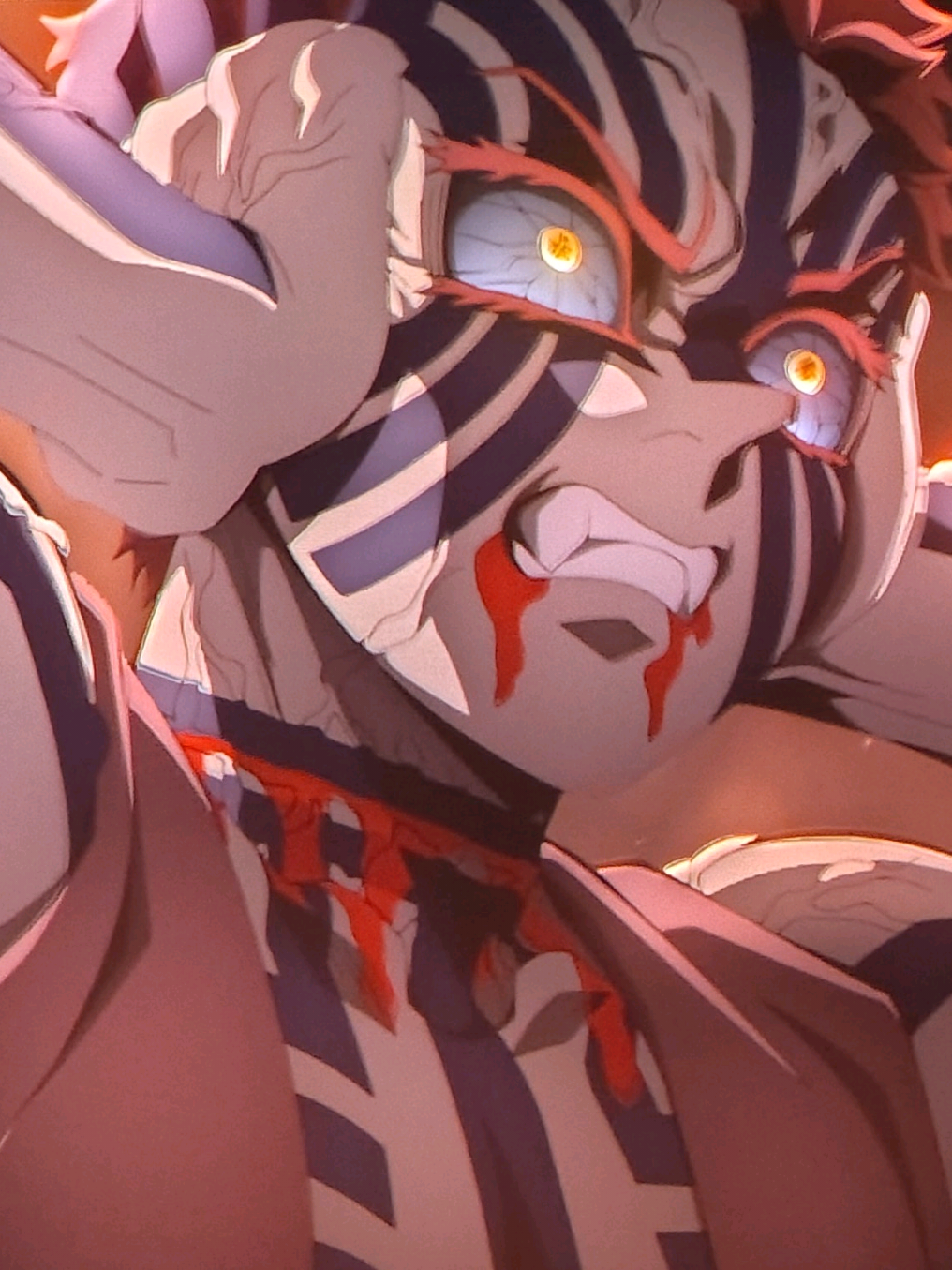 Akaza being beheaded by Tanjiro #amctheaters #demonslayer #tanjiro #akaza #giyuutomioka 