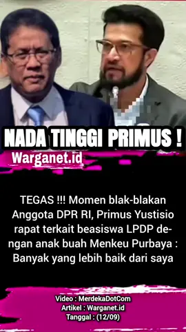 Primus Yustisio blak-blakan dihadapan anak buah Menkeu Purbaya. 13/09. #primus #menkeu #purbaya 