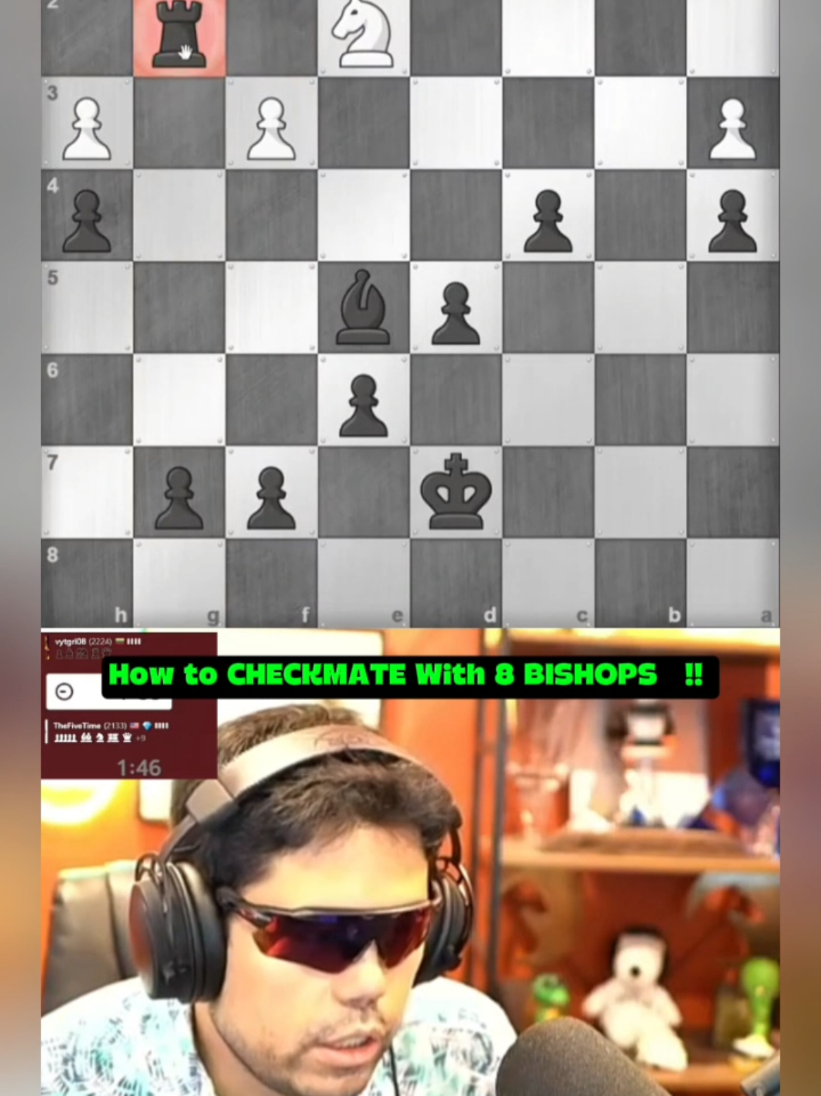 How to CHECKMATE With 8 BISHOPS   !!   #chess #hikarunakamura #chesstok #chessmaster  @Hikaru Nakamura 