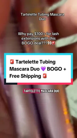 🚨 The Tartelette Duo is basically buy one, get one FREE 🚨. You’re paying for one, but the second is covered with 50% OFF + Free Shipping. This set includes the Tartelette Tubing Mascara and the Lash Primer — the primer preps and lifts, while the mascara is lightweight, non-clumping, no sting, no smell, and instantly makes lashes look thicker 💜. A double discount, and you won’t find it cheaper anywhere else. Please note: prices may change—always check the official TikTok Shop app for the most current deal @tarte cosmetics #tartelettetubingmascara #tubingmascara #bestmascara #mascarahacks #elevatedhome 
