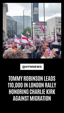On September 13, 2025, anti-immigration activist Tommy Robinson led the “Unite the Kingdom” rally in central London, which police estimated drew around 110,000 participants—describing it as the largest free speech demonstration in Britain’s history. Demonstrators filled Waterloo Bridge and Whitehall, waving British flags, chanting against mass migration, and paying tribute to the late Turning Point USA founder Charlie Kirk, with speakers including Steve Bannon. A counter-protest of roughly 5,000 people, organized by Stand Up to Racism, took place nearby. While the main rally remained largely peaceful, police reported nine arrests linked to aggression toward officers. #news #breakingnews #charliekirk #protest #unitedkingdom 