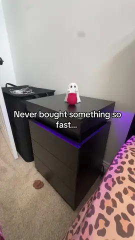 They just dropped a new color too! #nightstand #bedroomfinds #apartmentfinds #ledlight #bedroommakeover 