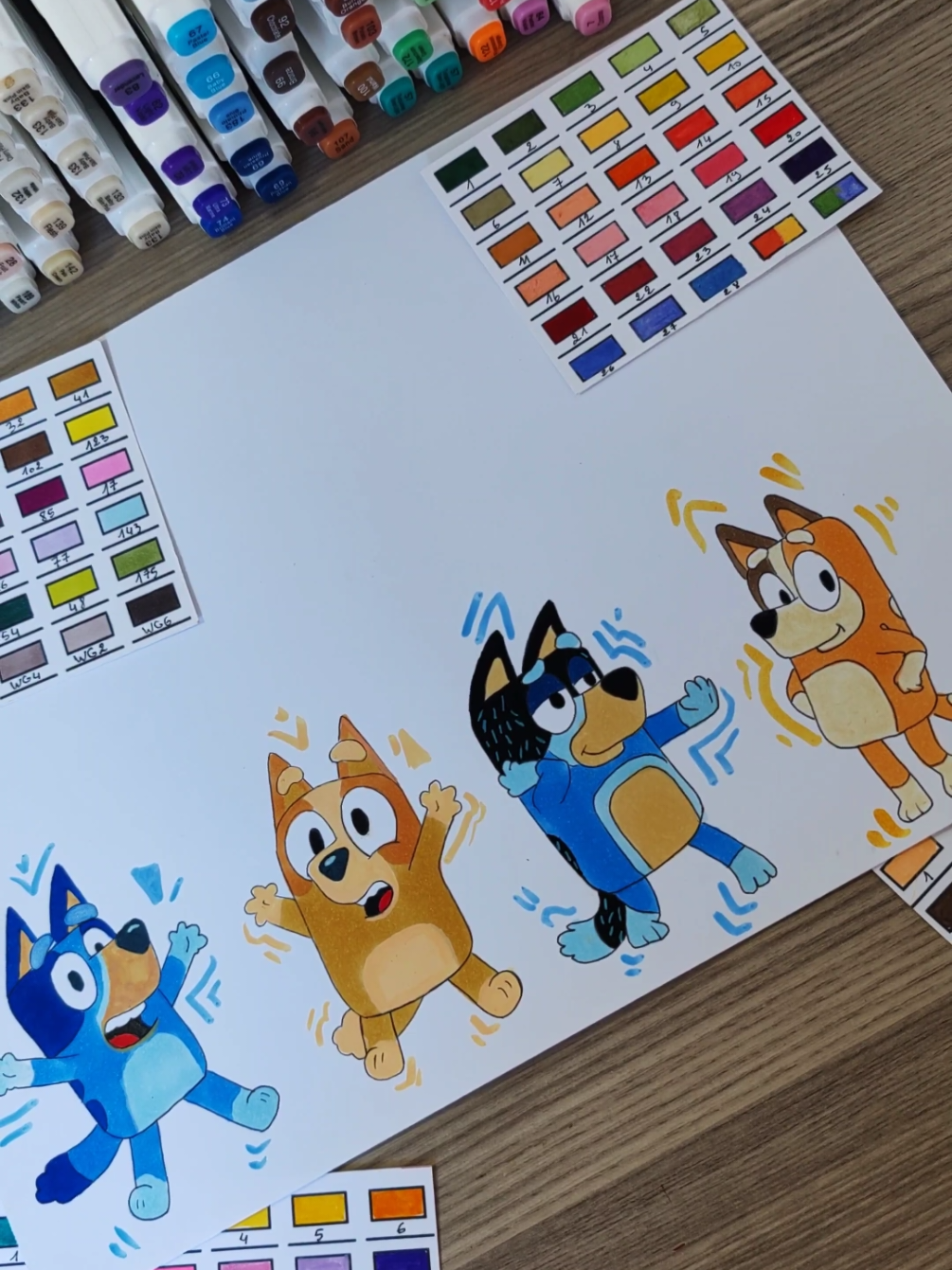 Drawing Bluey Character everyday💙 DAY 04 : Chilli #kidsart #cuteart #easydrawing #stepbystep #viral 