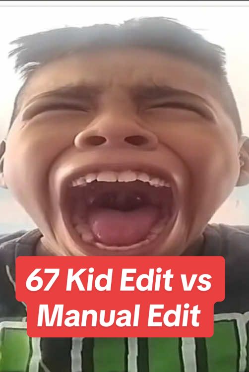 67 Kid Edit vs Manual Edit  #kidedit  #manualedit   #videoediting   #creativeedits 