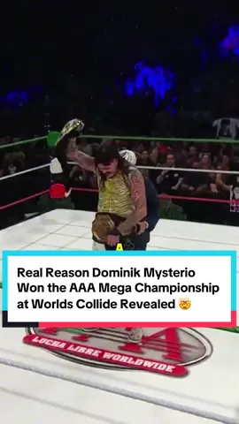 Real Reason Dominik Mysterio Won the AAA Mega Championship at Worlds Collide Revealed 🤯 #WWE #wrestling #news #wrestlingtiktok