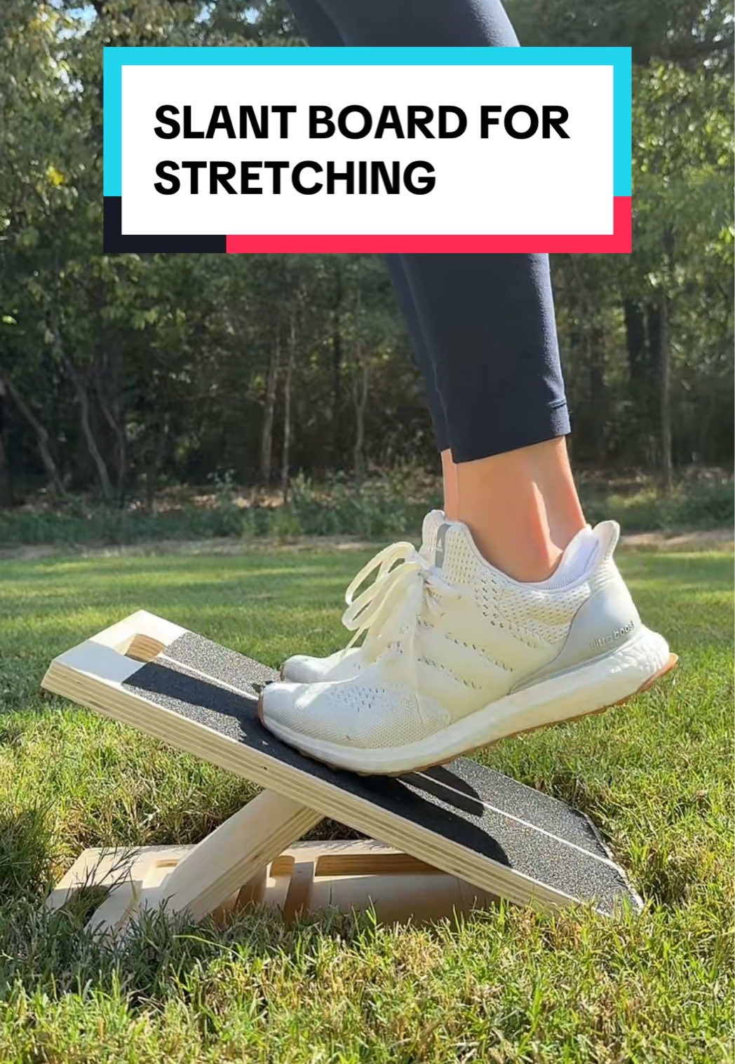 This slant board is effective and affordable and makes such a noticeable difference in your body! #slantboard #stretching #physicaltherapy #strength #homeworkout 