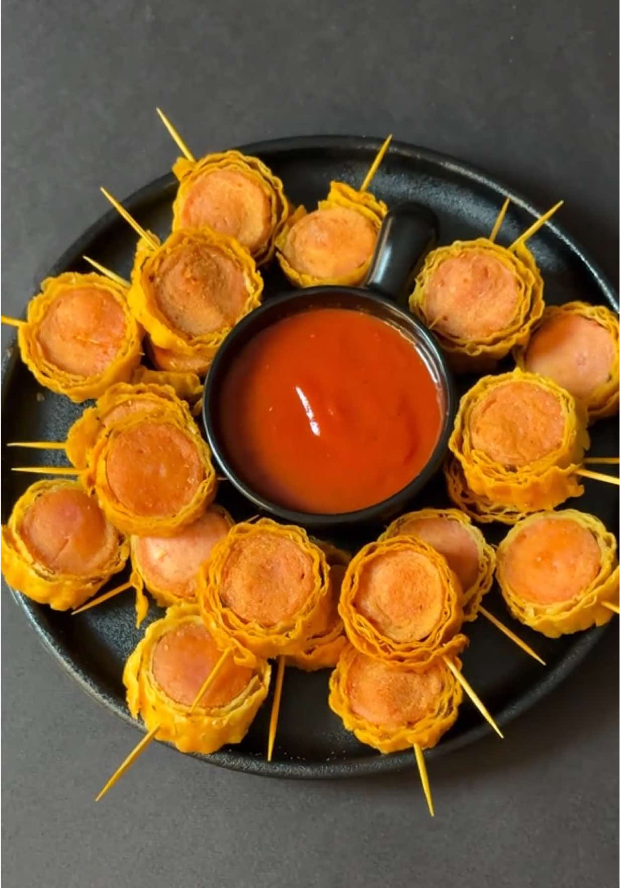 Delicious sausage bites #asmr #asmrcooking #tiktokfood #snack #sausage 