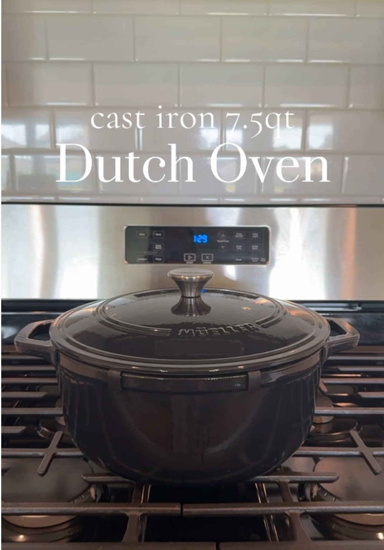 Beautiful, high-quality Mueller Dutch Oven that’s perfect for soups, stews, and sourdough bread 🍞✨ Affordable cast iron cookware that looks stunning in any kitchen. Available in 4.5, 6, or 7.5 qt—your new go-to for family meals and holiday cooking 🍲🔥 @MÜELLERHOME #DutchOven #CastIronDutchOven #OnePotMeals #Mueller #Bakeware 