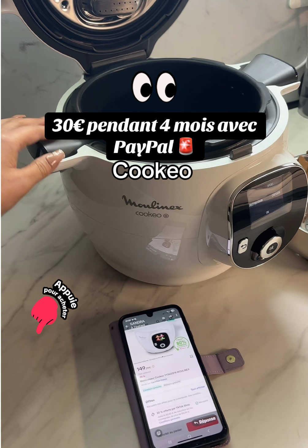 🍲 Cookeo @Monsieur Moustache – Multicuiseur 6L intelligent 🔥 Des repas prêts en un temps record grâce à la cuisson sous pression ✨ Plus de 80 recettes intégrées + appli connectée pour vous guider 🌡️ 6 modes de cuisson : vapeur, dorage, mijotage, maintien au chaud… 👨‍👩‍👧‍👦 Grande cuve 6L adaptée pour 4 à 6 portions ⏳ L’appareil s’occupe de tout et garde vos plats au chaud automatiquement 💡 Compatible avec l’accessoire Extra Crisp (option) pour une cuisson sans huile 👉 Simplifiez vos repas et profitez de la cuisine maison, rapide et sans stress ! #tiktokshopfrance #moulinex #cookeo #multicuiseur #cuisine 