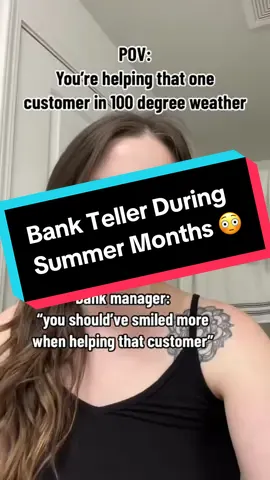 I always tried to smile as a bank teller but sometimes I couldn’t because I had to hold my breath  #iworkatthebank #bankteller #banks #creditunion #financialteller 