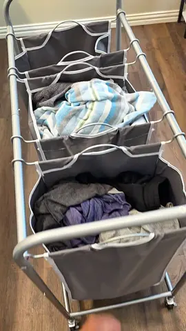 Laundry Cart With 3 Bags And Wheels #laundry #laundryhack #tiktokshopcreatorpicks #sintexan 