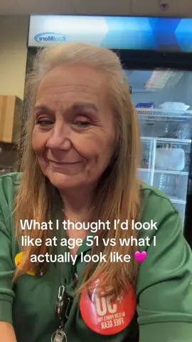 What I thought I’d look like at age 51 vs what I actually look like 🩷 #letmeclearmythroat #agedfilter #over50club #trendingvideo #fyp 