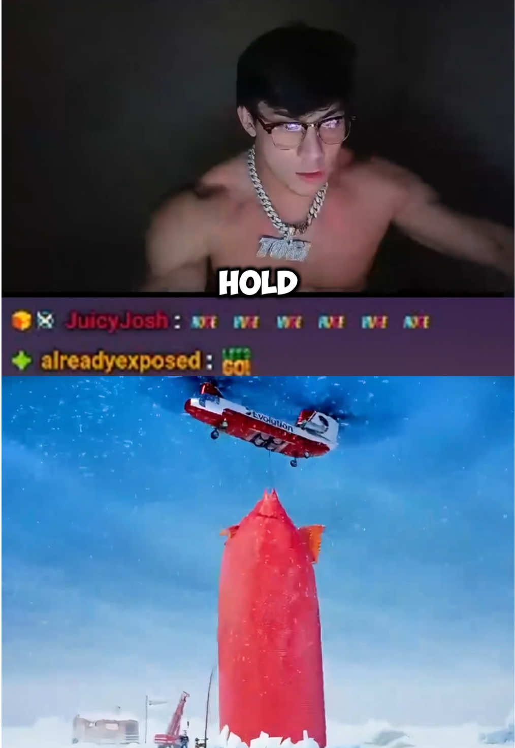 Togi catches the massive fish on ice fishing insane catch! UFO!  #fyp #togi #gaming 