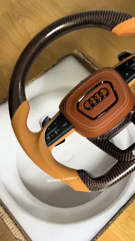 Brown Audi steering wheel ready for installation😩 #audi #audirs #GolfGTI #golfr #volkswagen