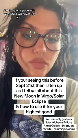 Listen up so you can align and activate this powerful portal energy for this upcoming New Moon in Virgo/Solar Eclipse. Grab my Solar Alchemy Eclipse ritual guide for a limited time on my site ✨ 🔗 in b!0 #solareclipse #astrology #newmoon #astrologytiktok #eclipse 
