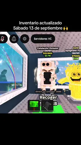 Inventario actualizado día de hoy sábado 13 de septiembre, todo disponible 🙌#ventadebrainrotsroblox #brainrot #stealabrainot 