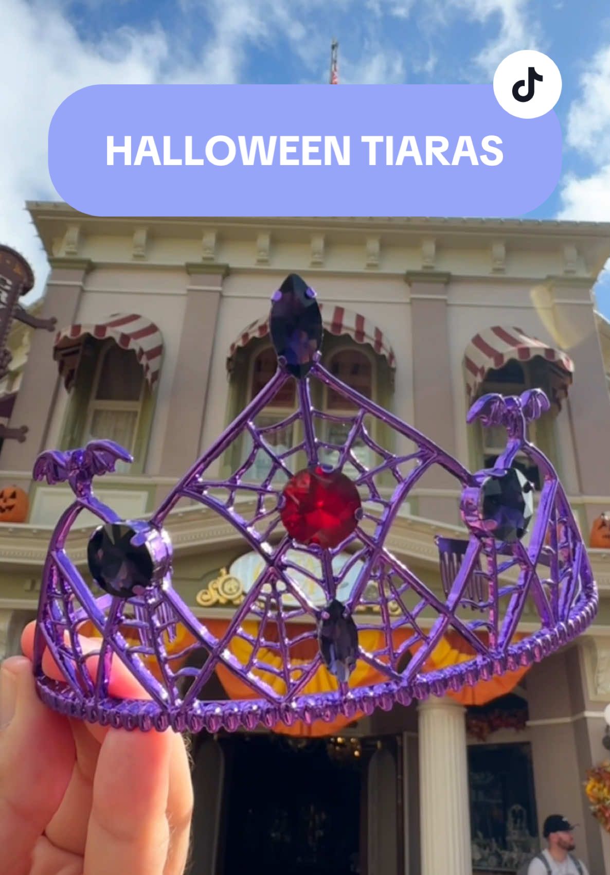 ver wanted to feel like TRUE Halloween royalty? 👑👻 Disney put a spooky twist on their build-your-own tiara experience, and now you can customize your own Halloween tiara at Crystal Arts in Magic Kingdom and Disney Springs!!! Here’s how it works: You start by choosing your tiara color: purple, silver, or black. Then you customize it by picking out 3 round gems, 1 large gem, and 1 small gem (in any colors you want!) to complete it! 💎✨ The tiaras even have little bats on them that look veryyyy similar to the Haunted Mansion bats, and I LOVE that cute and spooky detail! 🦇🥰 You can also upgrade your tiara with ribbons for $9, and choose up to 3 colors!! These tiaras are limited edition! There are only 500 of each color, and they’ll only be available while supplies last. They’re so incredibly gorgeous, and while the $99 price tag may feel like a lot, it’s such a special and unique wearable souvenir! Would YOU ever customize your own tiara in Disney World? ⬇️ #disneyworld #disneymagic #disneysouvenir #magickingdom #spookyszn 