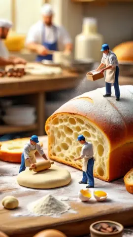 Aprenda a fazer Massa com os mini operários 😋 #ai #aiart #miniatura 
