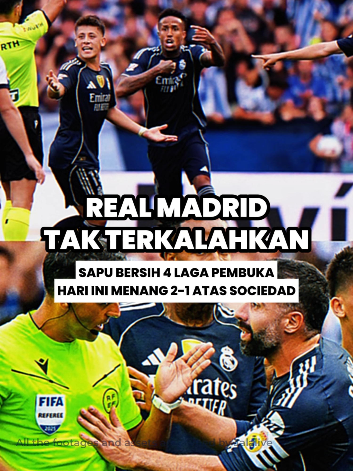 Main cuma 10 Pemain, Real Madrid menang mudah 2-1 lawan Sociedad! #realmadrid #sociedad #laliga #beritabola #footballtiktok #fypbola