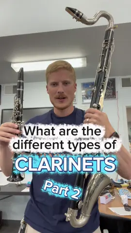 What do clarinets sound like? E flat, B flat, alto clarinet, and bass clarinet are the ones I have at school. There are even bigger ones like the contra bass clarinet! #clarinet #banddirector #band #musicteacher #altoclarinet 