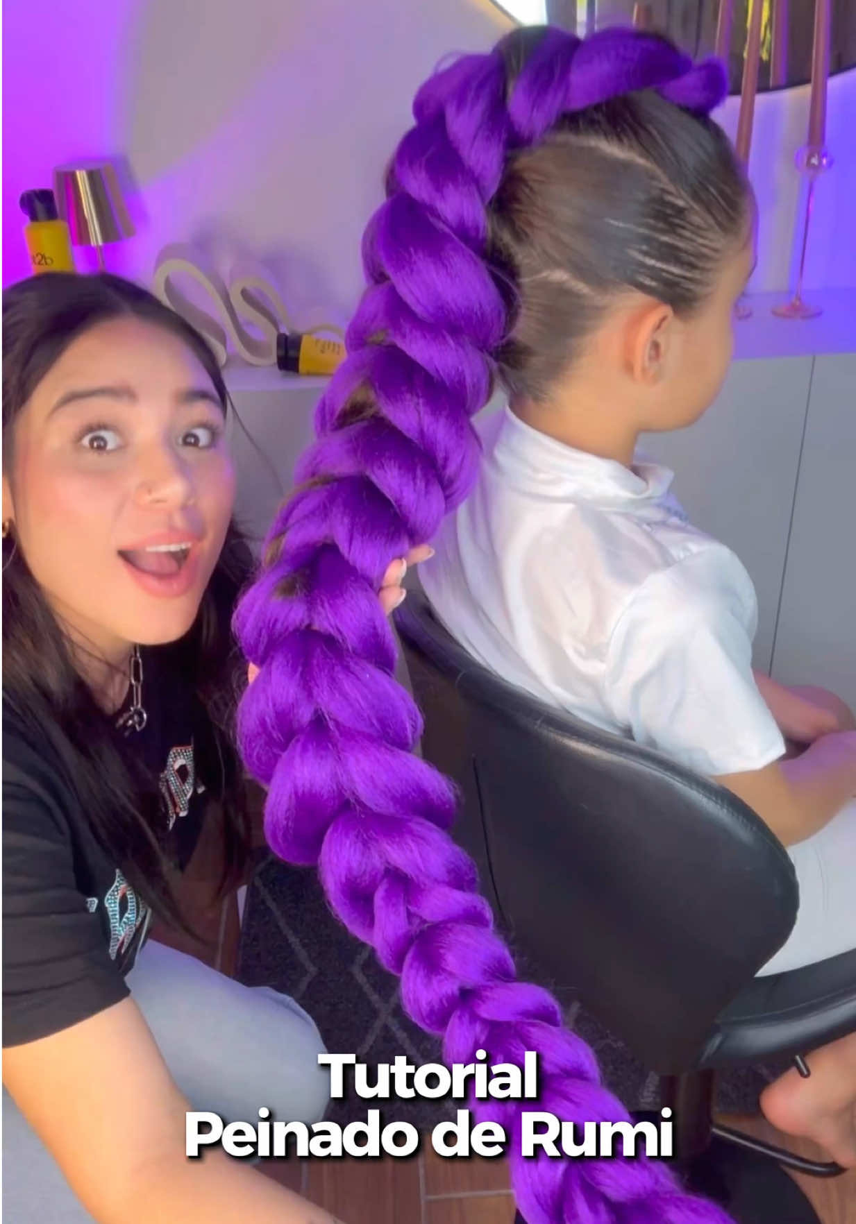 TUTORIAL PARA EL PEINADO DE RUMI ✨💜 #hairstyle #tutorial #golden #kpopdemonhunters #huntrix  