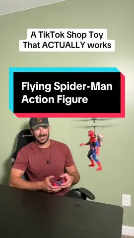 Flying Marvel Spider Man Toy Action Figure #kidstoys #christmasgiftideasforkids #spidermantoy #cooltoys #tiktokshopfinds 
