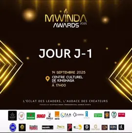 Je suis parmi les nominés ! Rdv ce dimanche #Mwinda awards