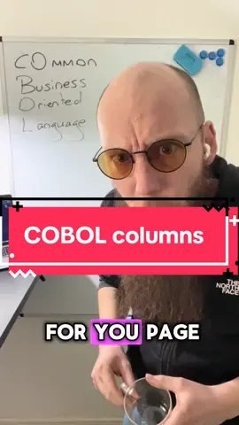COBOL column structure. #cobol #niche #developer #programming #data 