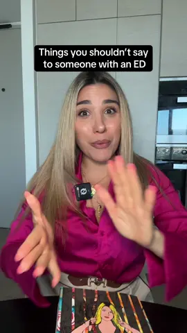 Things you shouldn’t say to someone who might be struggling with an ED.  Did I miss any?  Disclaimer: all videos are educational and not a substitute for medical or professional advice.  #binge #edrecocery #recovery #cbte #psychologist 